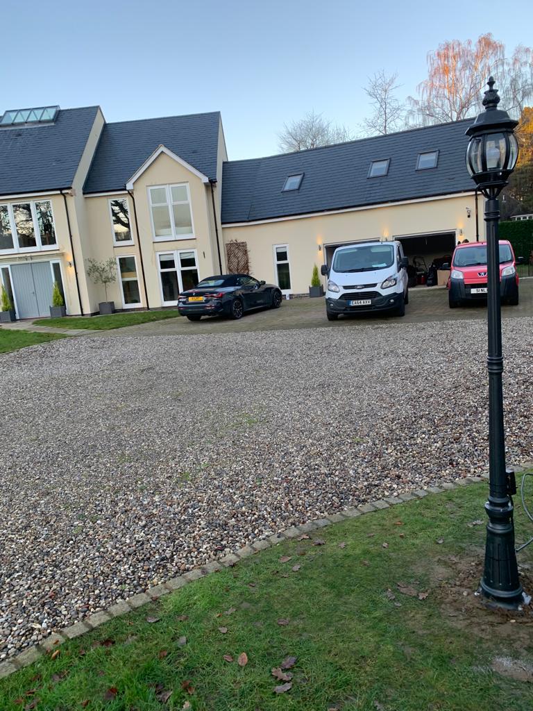 Exterior view of a residential property and driveway