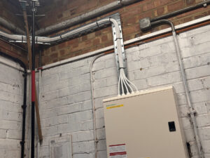 Electrical distribution equipment at Firs Lower School
