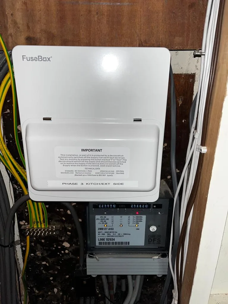 Electrical equipment mounted within a cabinet